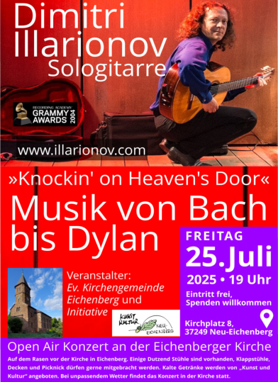 Dimitri Illarionov Sologitarre • »Knockin' on Heaven's Door« – Musik von Bach bis Dylan