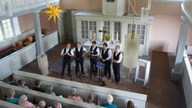 Das A Capella Ensemble „Mehr als 4“ aus Halle hatte einen bejubelten Auftritt. 
