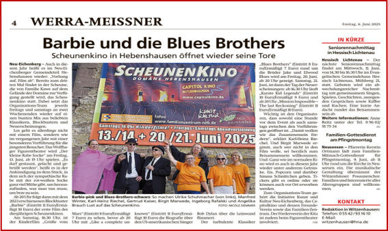 Vorbericht der Werra-Rundschau zum Scheunenkino 