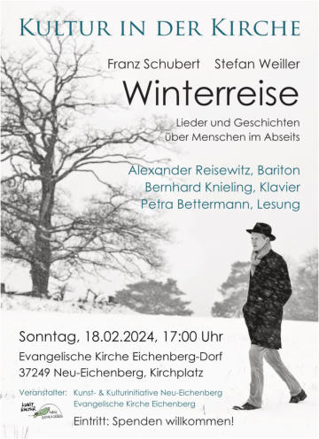 Kultur in der Kirche. Schuberts nachdenkliche Lieder der Winterreise, dazu Straßeninterviews mit Obdachlosen. Die „That‘s me Company“ bot ein eindruckvolles Programm.