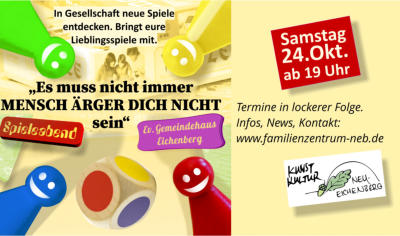 Offener Spieleabend im Evangelischen Gemeindehaus Eichenberg 