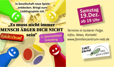 Offener Spieleabend im Evangelischen Gemeindehaus Eichenberg 